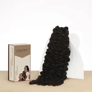 TRIIPPY Raw Lao lush Curly Bundles Human Hair,100% Cambodian Raw Hair Sew in Weave Double Drawn Single Bundle,3X Lasting And Durable Over Virgin Hair,No.1 Raw Hair Brand On Amazon(20 Inch)