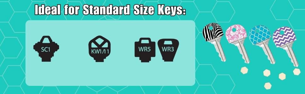 Designer Pattern Key Identifier Caps, 4 Pack (16304)