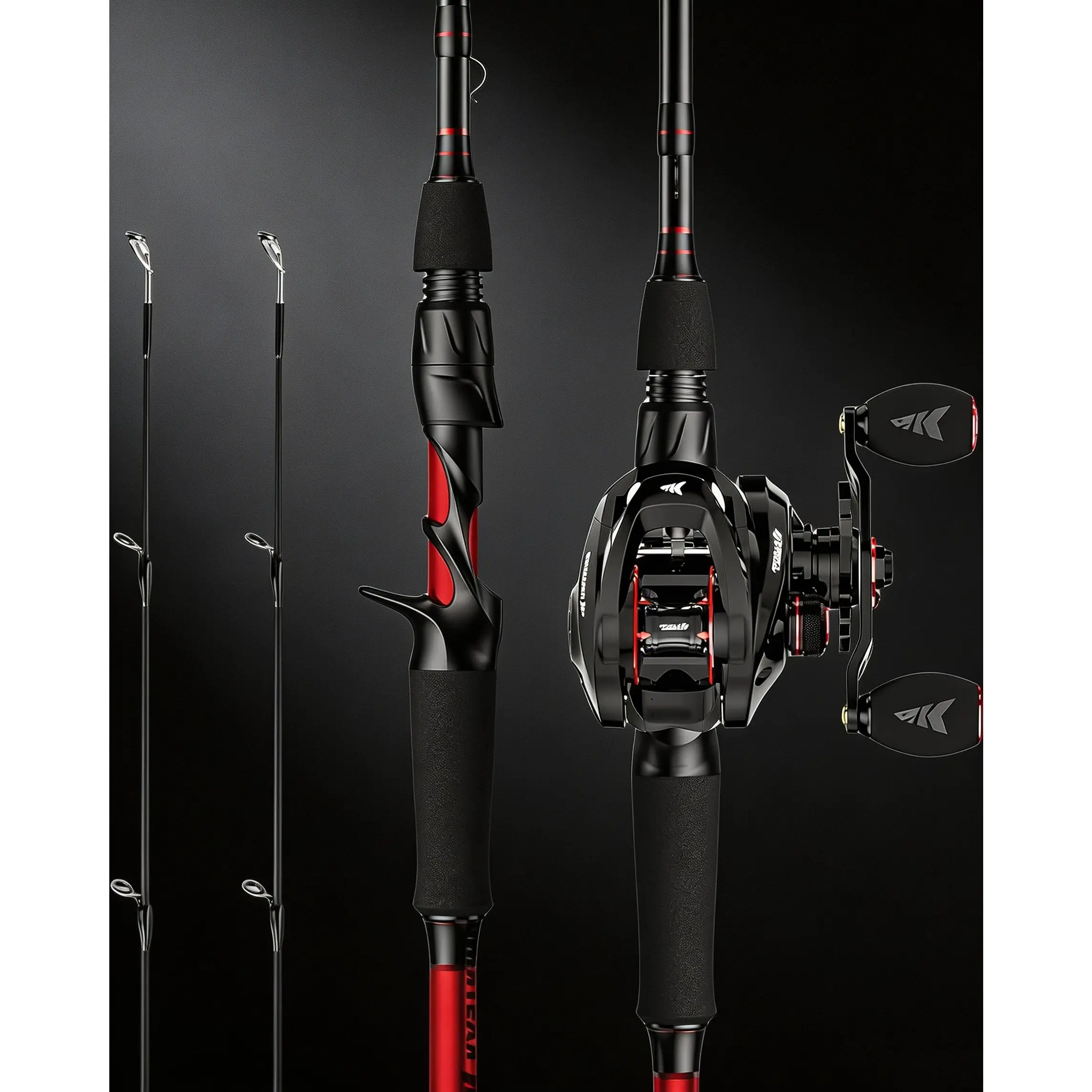 Twin Tip Fishing Combo Spinning Casting IM6 Graphite 2Pc Blanks Extra Backup Tip Stainless Guides KastFlex EVA Handles