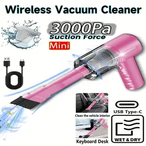 New Upgraded 3-In-1 Powerful Cordless Handheld Vacuum Cleaner, Household Vacuum Cleaner, Blow And Vacuum All-In-One, USB Charging, Mini Lightweight for Cleaning Dust, Snack Crumbs, Hair, Suitable for Sofa Gaps, Desktops, Stair Gaps, Pets