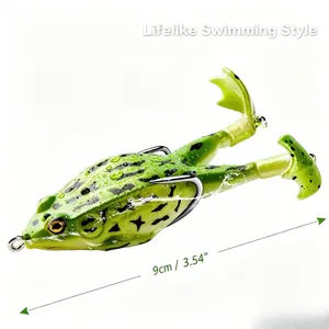 Topwater Rotatable Feet Soft Frog Fishing Lure