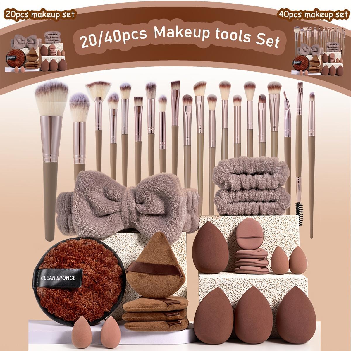Makeup Tool Set, 40pcs/set Makeup Brushes Kits, Makeup Brush & Sponge & Face Washing Tool, Professional Makeup Tools for Women, Birthday Gift, Holiday Gift, Cosmetic
