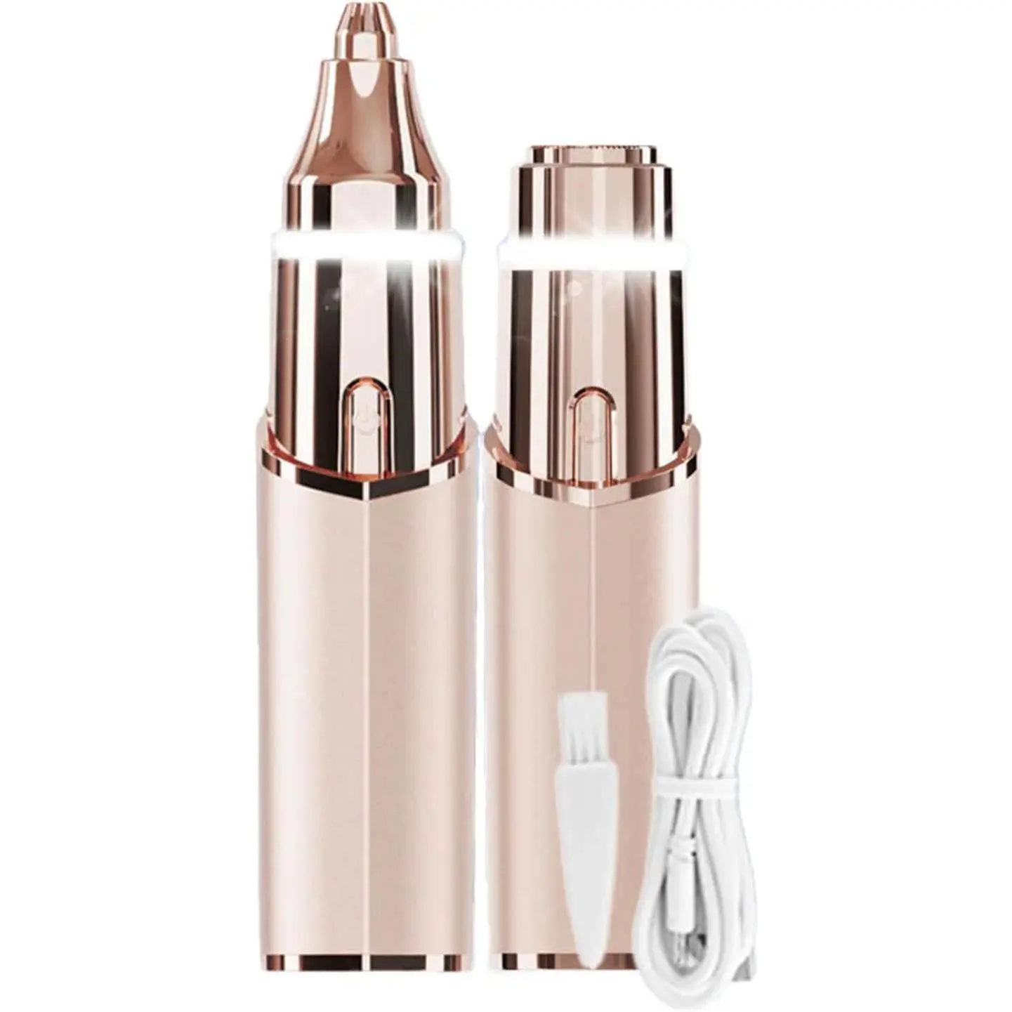 Eyebrow Trimmer for Women, Rechargeable Eyebrow Hair Remover, Painless Electric Razor, Face & Eye Brow Nose Ear Shaver Hair Removal, eyebrow-facial hair remover woman, 2-in-1 Body and Facial Waterproof Epilator for Pubic Hair, Face, Underarms & Legs
