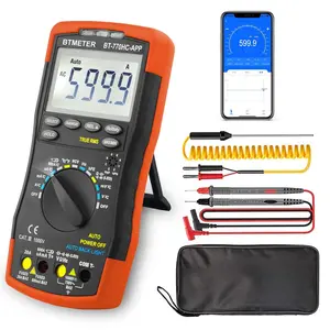 2026 BTMETER Digital Multimeter, Handheld TRMS 6000 Multi Meter Auto Range Voltmeter Ammeter Measure AC DC Volt Amp Ohm Continuity Capacitance Frequency Diode hFE Transistor Temp 770HC-APP