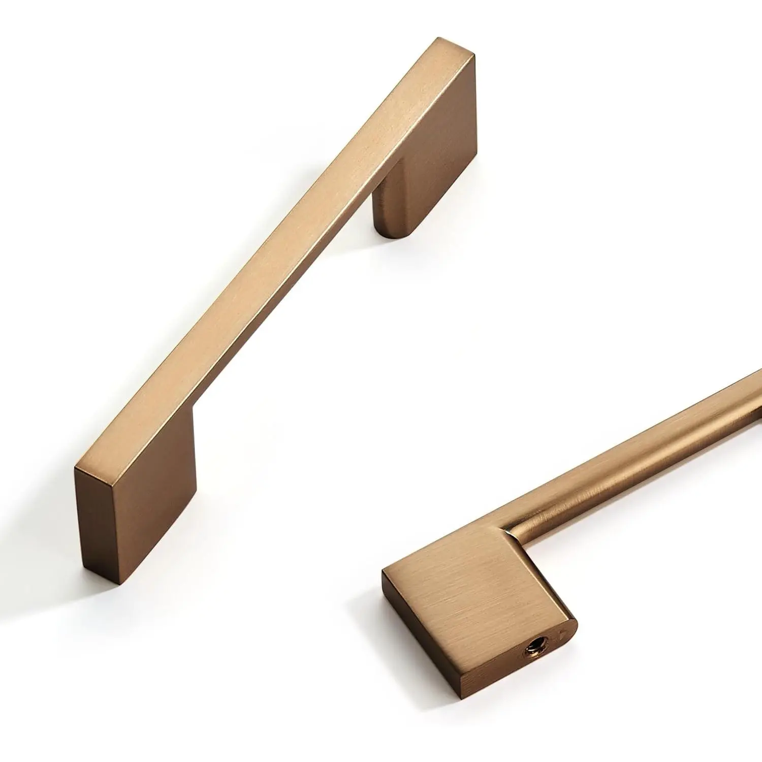 4 Pack 3-inch(76mm) Hole Centre Champagne Bronze Kitchen Cabient Hardware Cabinet Handles Drawer Pulls,Cabinet Pulls,Cupboards, Dressers and Square Solid Metal Hardware