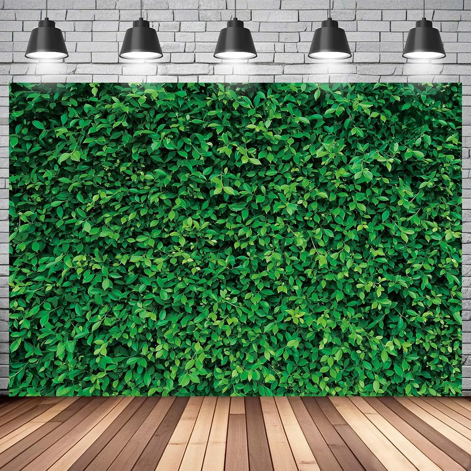 Green Leaves Backdrops, 6 X 3.6 Ft Spring Nature Backdrop Background Greenery Leaves Grass  Photography Backdrop Wall for Birthday Party  Shower Wedding Photo Booth Prop Supplies