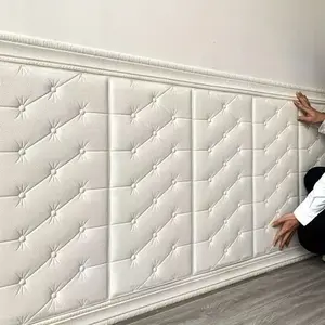 5-Piece Self-Adhesive Foam Wall Stickers, Anti-Collision Brick Pattern, Easy Installation, Multiple Colors, Home Decor, Hallway, Bedroom Protection, Stick On Wallpaper