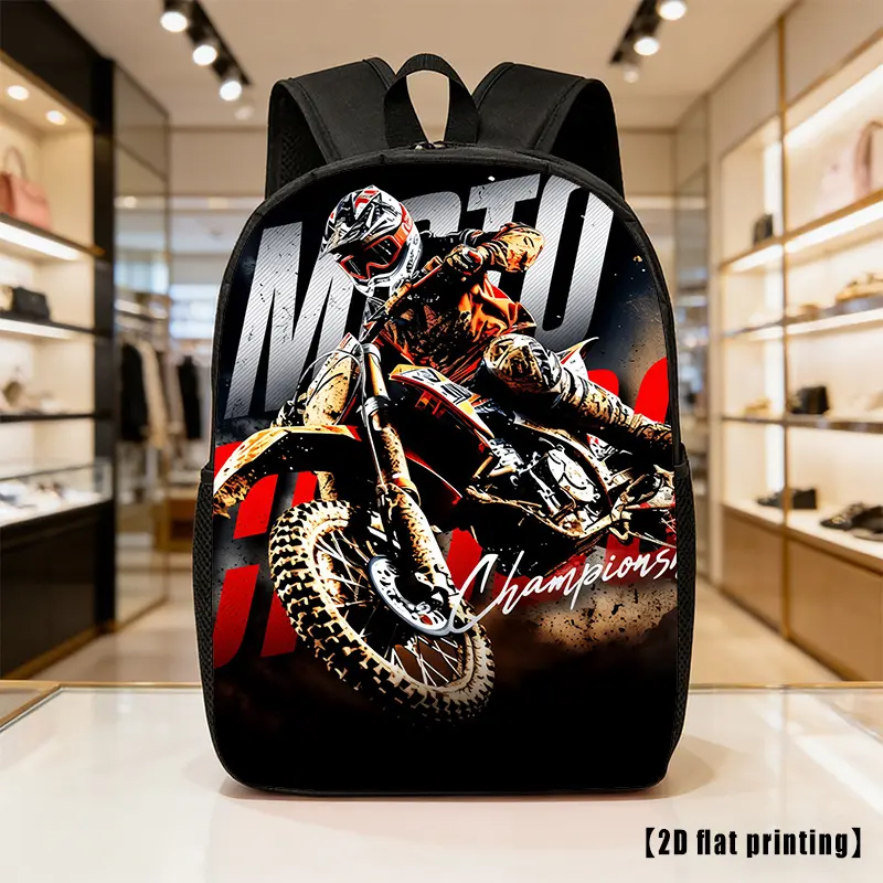Motocross, Lightweight, Large-capacity Unisex Backpack with Adjustable Shoulder Straps, Side Pockets, Suitable for Casual Wear, Commuting, and Multiple Uses.Ideal for Hiking, Mountaineering, and Adventure, as Well as as a Laptop Bag.