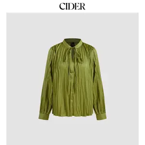 Cider [size 2-10] Solid Cut Out Pleated Knotted Long Sleeve Skirt SummerWins Dealsforyou