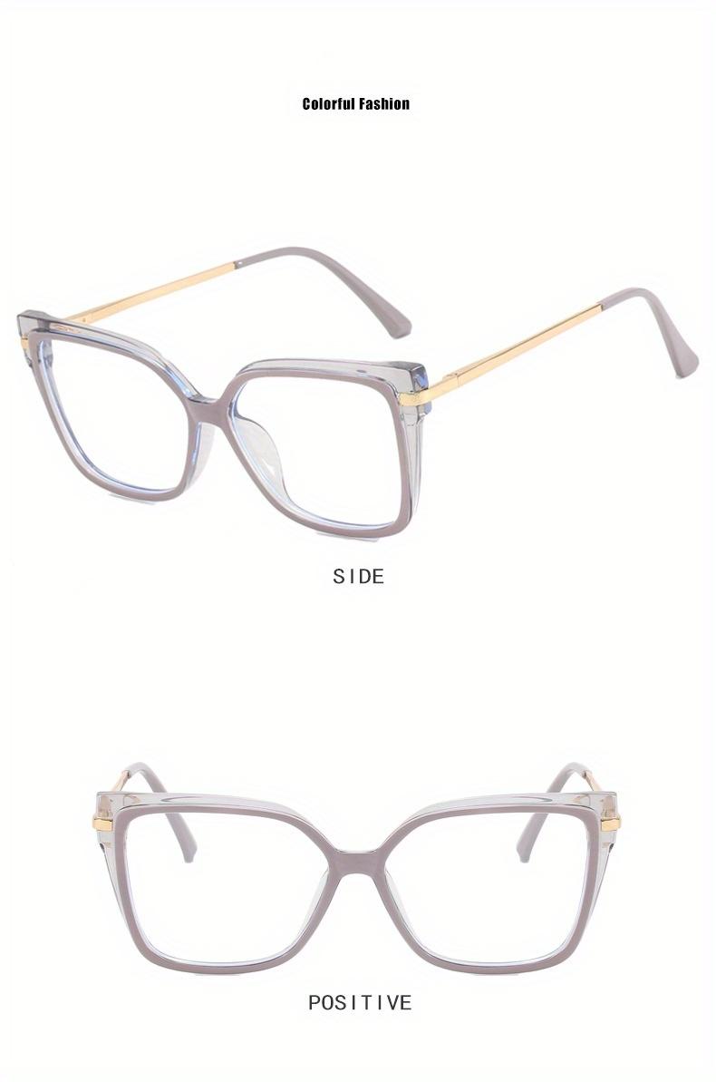 New Fashion TR90 Retro Women's Flat Frame Glasses Latest Trendy Square Decorative Eyeglasses