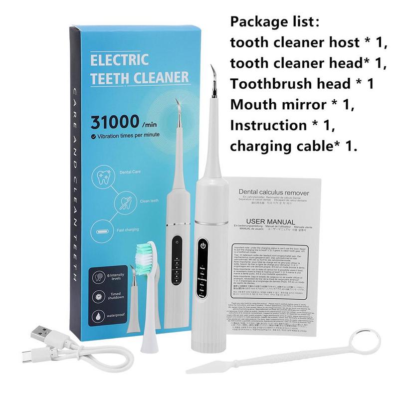 6-speed Adjustment Electric Toothbrush with Replacement Brush Head, 1 Set Waterproof Type C Charging Deep Cleansing Protecting Gums Toothbrushes for Adults, Teeth Cleaner, Toothbrush Kit