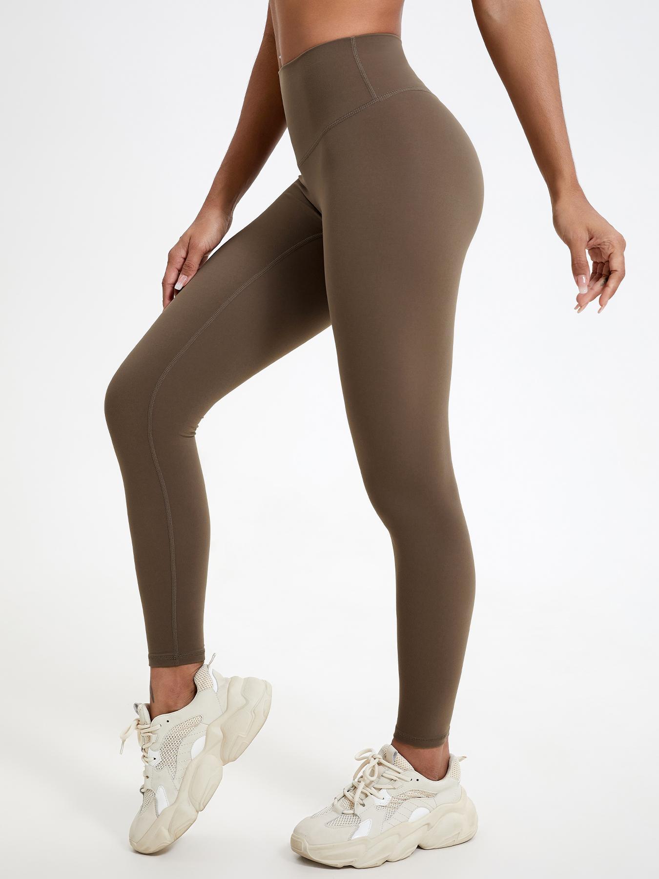 Women's Solid Color workout Leggings, Breathable & Comfortable Yoga Pants For Gym & Workout, Sports Stretchy Leggings