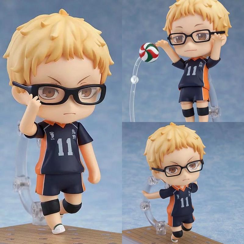 Anime Haikyu Kei Tsukishima PVC Action Figure Collectible Model Doll Toy 10CM 616#