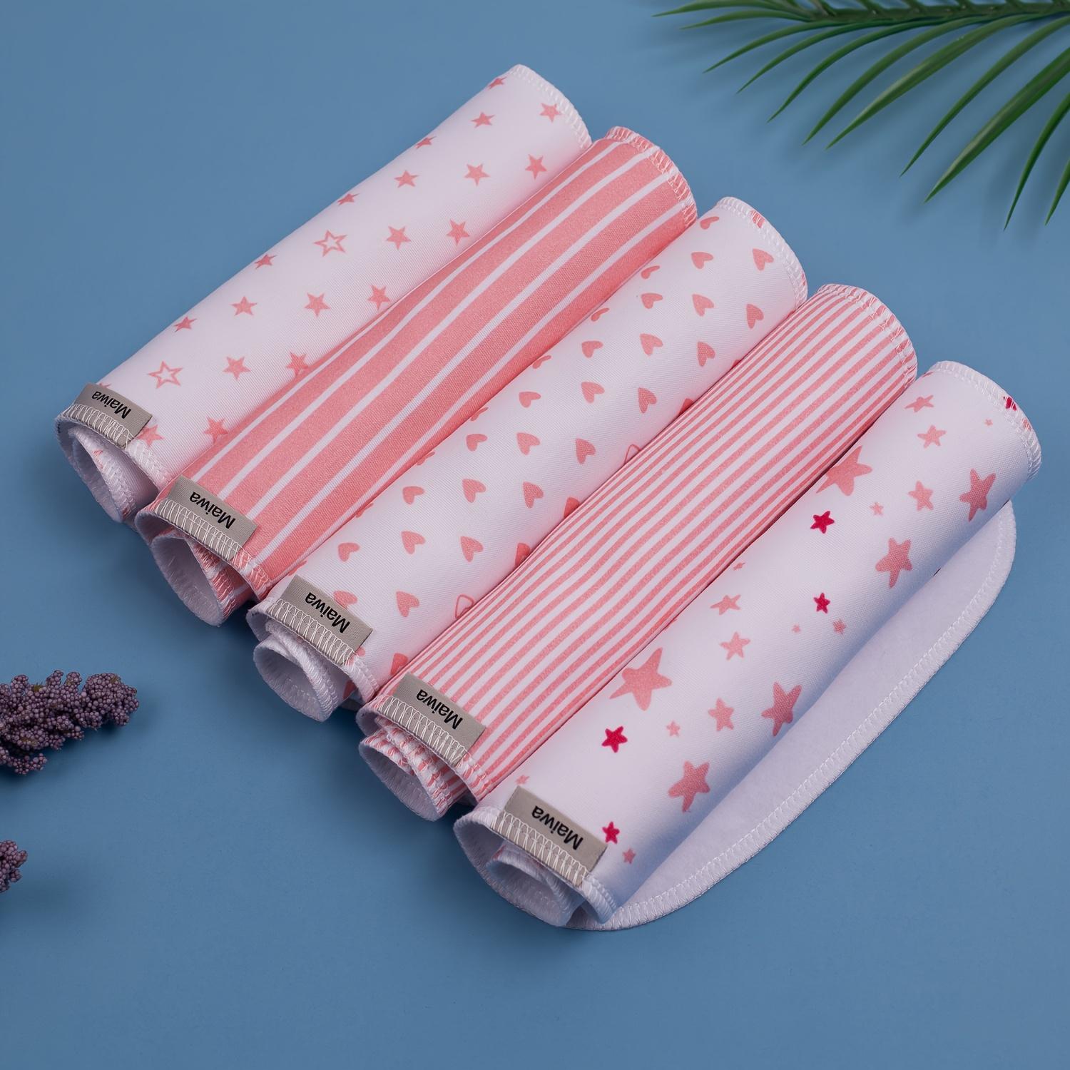 5 Pack Four-Layer Muslin Baby Burp & Feeding Cloths – Soft Absorbent Bibs & Towels for Boys & Girls, Breathable Newborn Nursing Cloths for Spit-Up & Drooling