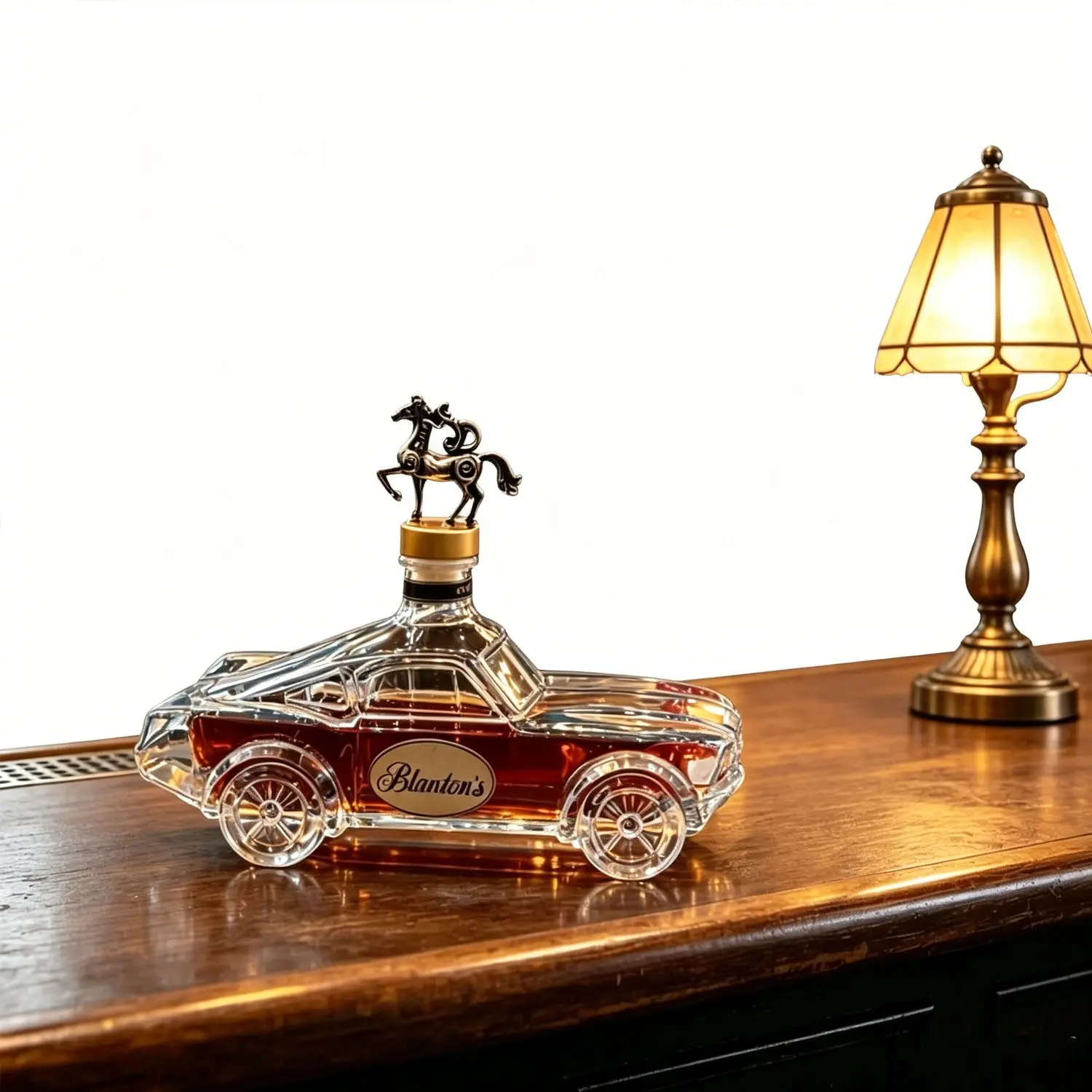 Ford Mustang Shaped Whiskey Decanter, Stylish Car Model Glass Liquor Bottle, Novelty Spirits Storage, Premium Gift for Men