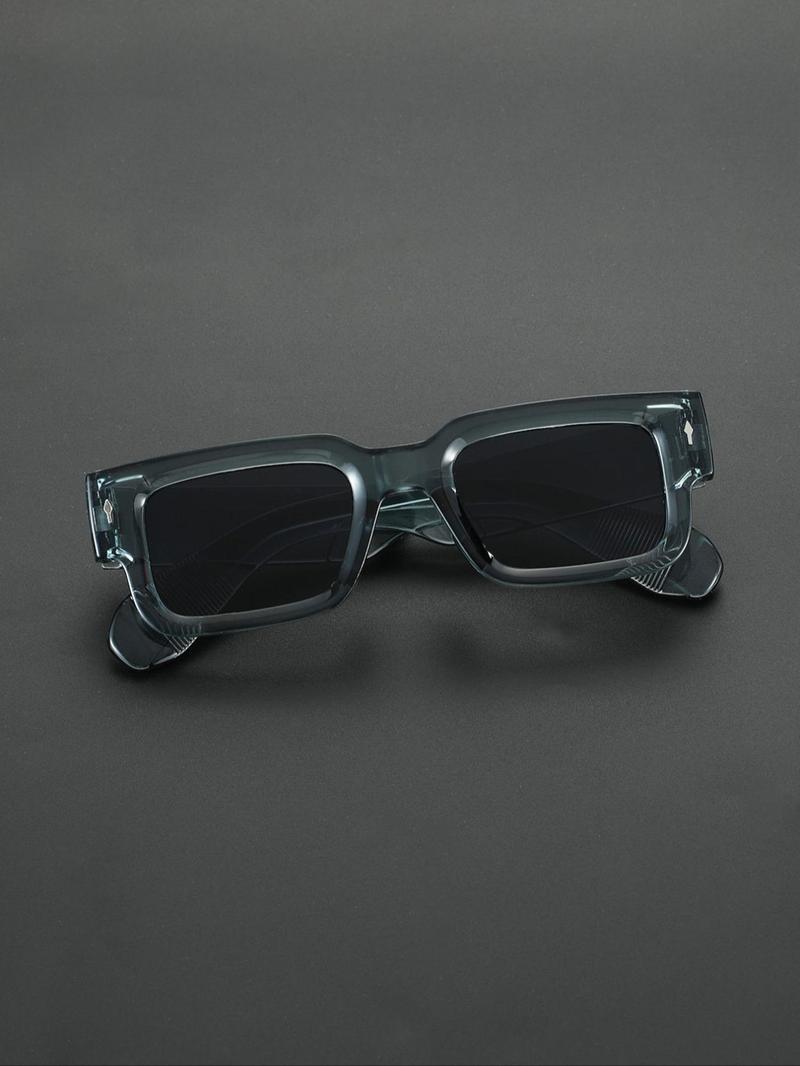 Men's Square Frame Sunglasses, Trendy Casual Sunglasses for Everyday Use, Fashion Accessories for Outdoor Activities, Square Frames Sunglasses