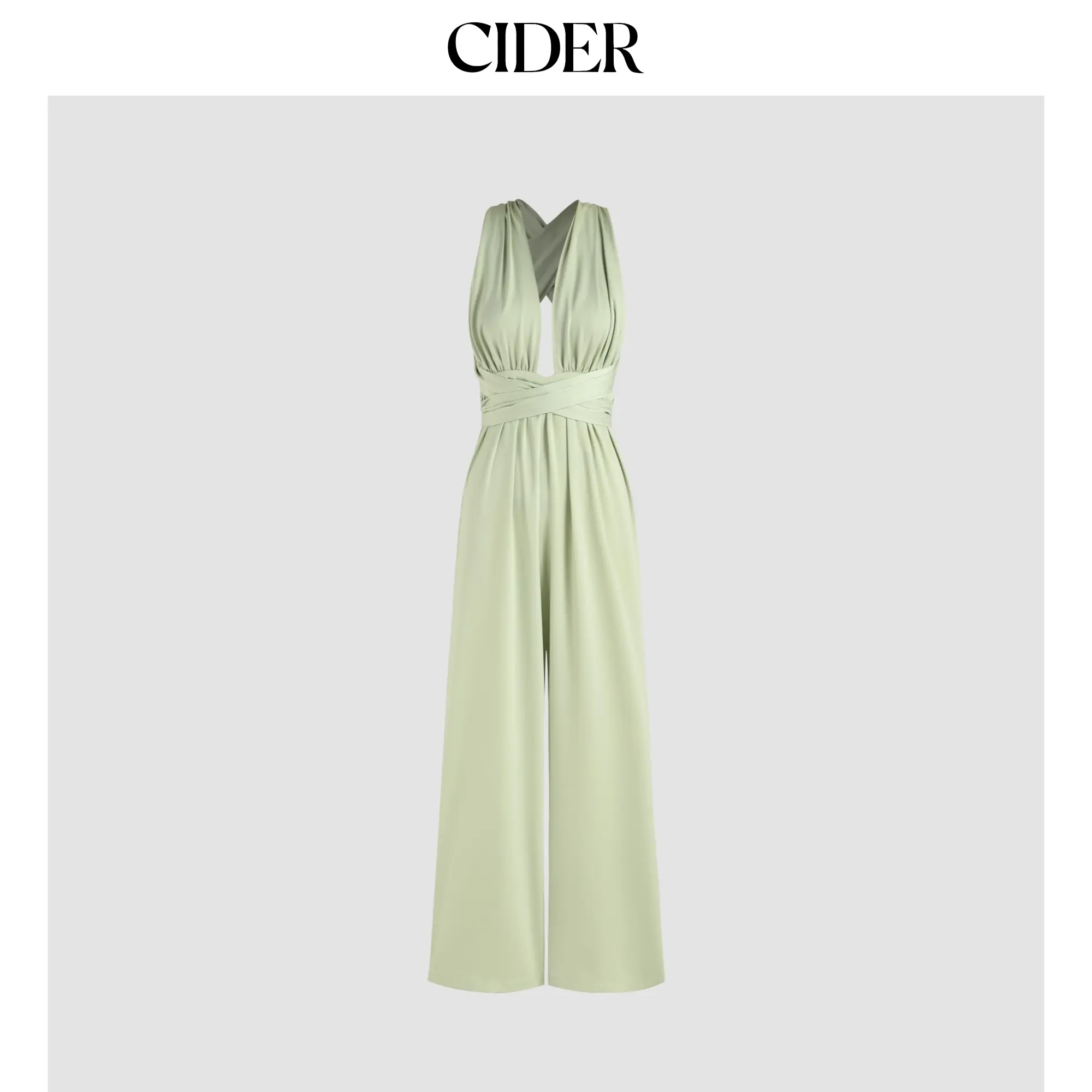 Cider [2 colors, size 2-10] Deep V Tie Back Jumpsuit SummerWins SummerFinds
