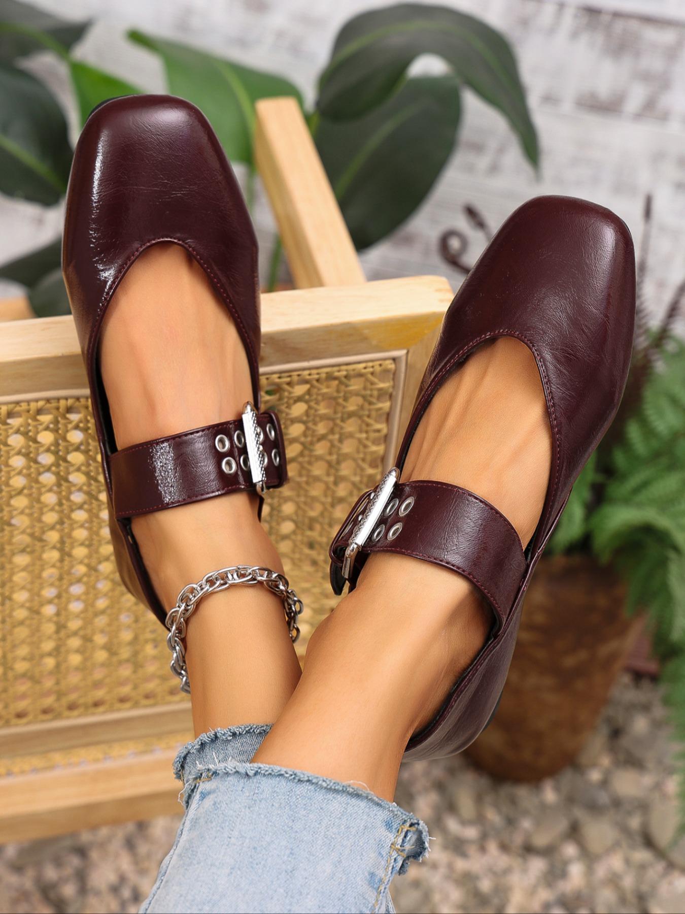 Women's Fashionable Solid Color Classic Mary Jane Shoes, Casual Comfortable  Shoes for Daily Wear, Lightweight Breathable Shoes for Women & Girls