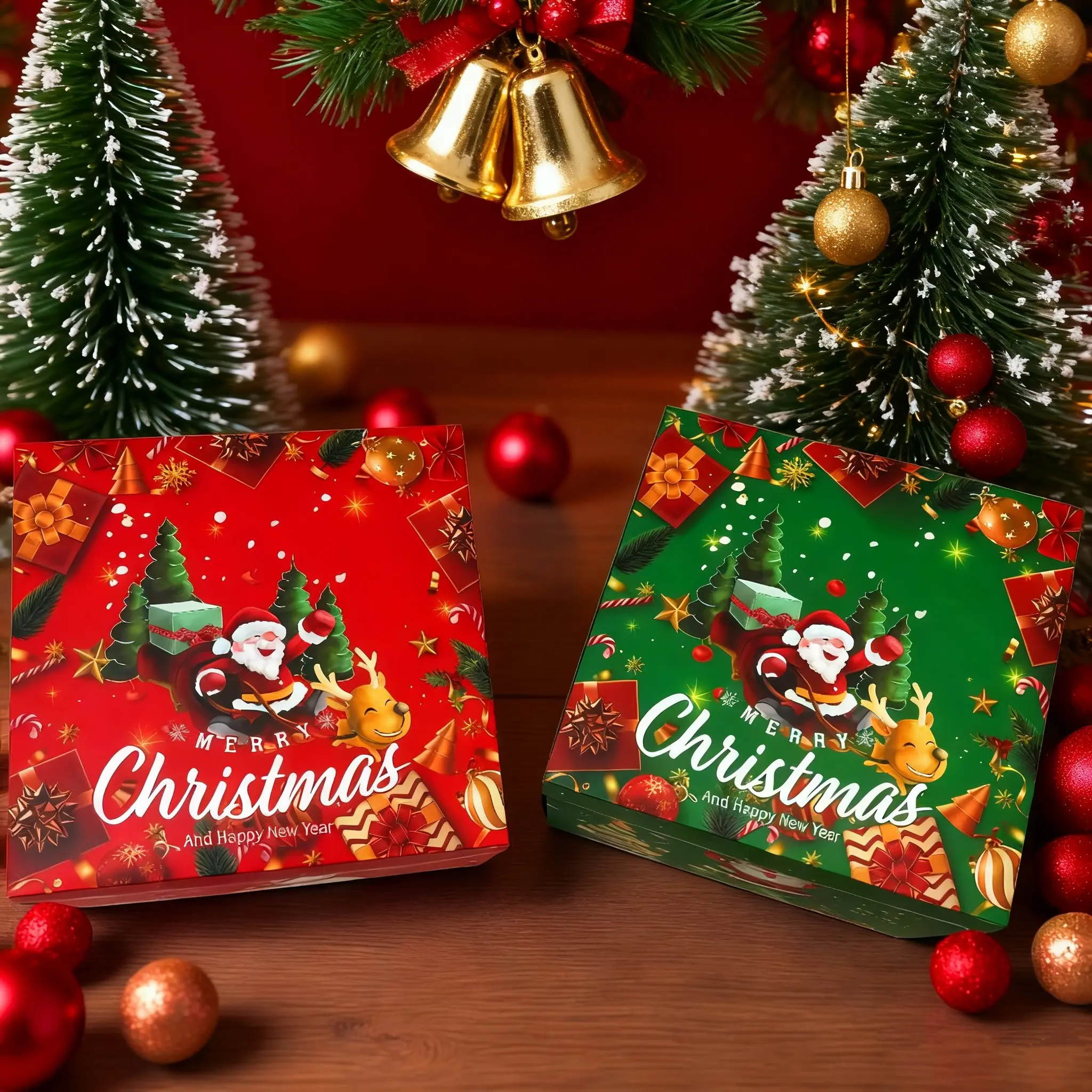 5-Tier Christmas Explosion Surprise Gift Box with Ribbon, Multi-Slot Exploding Box Organizer for Candy, Treats & Small Gifts, Reusable Holiday Gift Packaging for Christmas, Birthdays & All Occasions