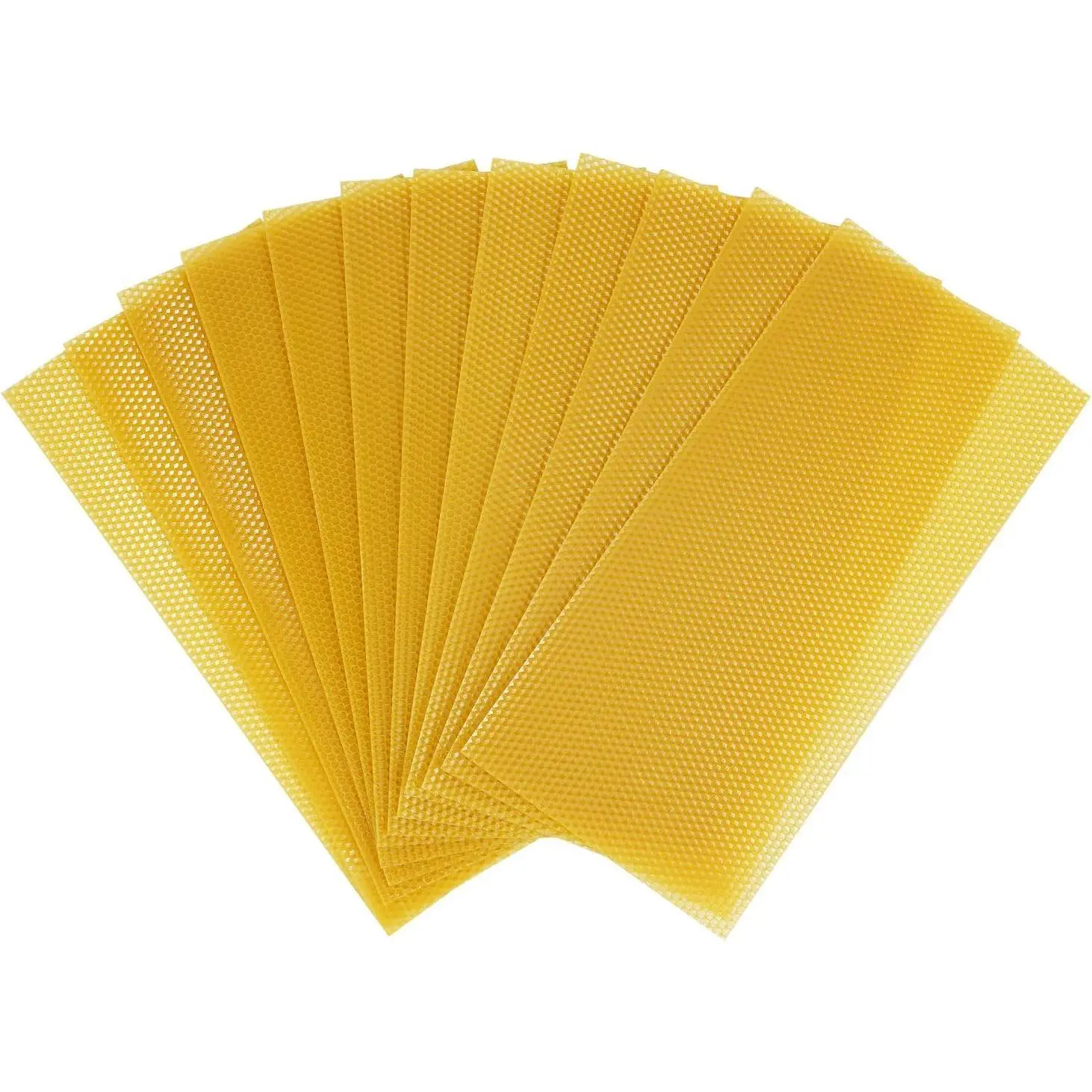30 Rectangular Standard Size Beehive Honeycomb Foundation Sheets (7.68*16.34in Wax Frames) - Beekeeping Equipment for Honey Production, Candle Making & DIY Projects