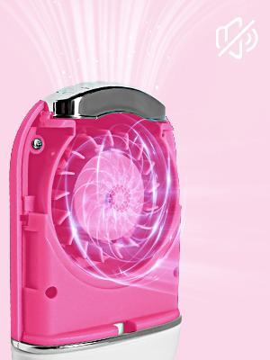 Lash Fan Mini Portable Eyelash - Handheld for Eyelash Extensions Rechargeable USB C Air Cooling Blower Fan with Built in Sponge Lash Extension Application(Red)