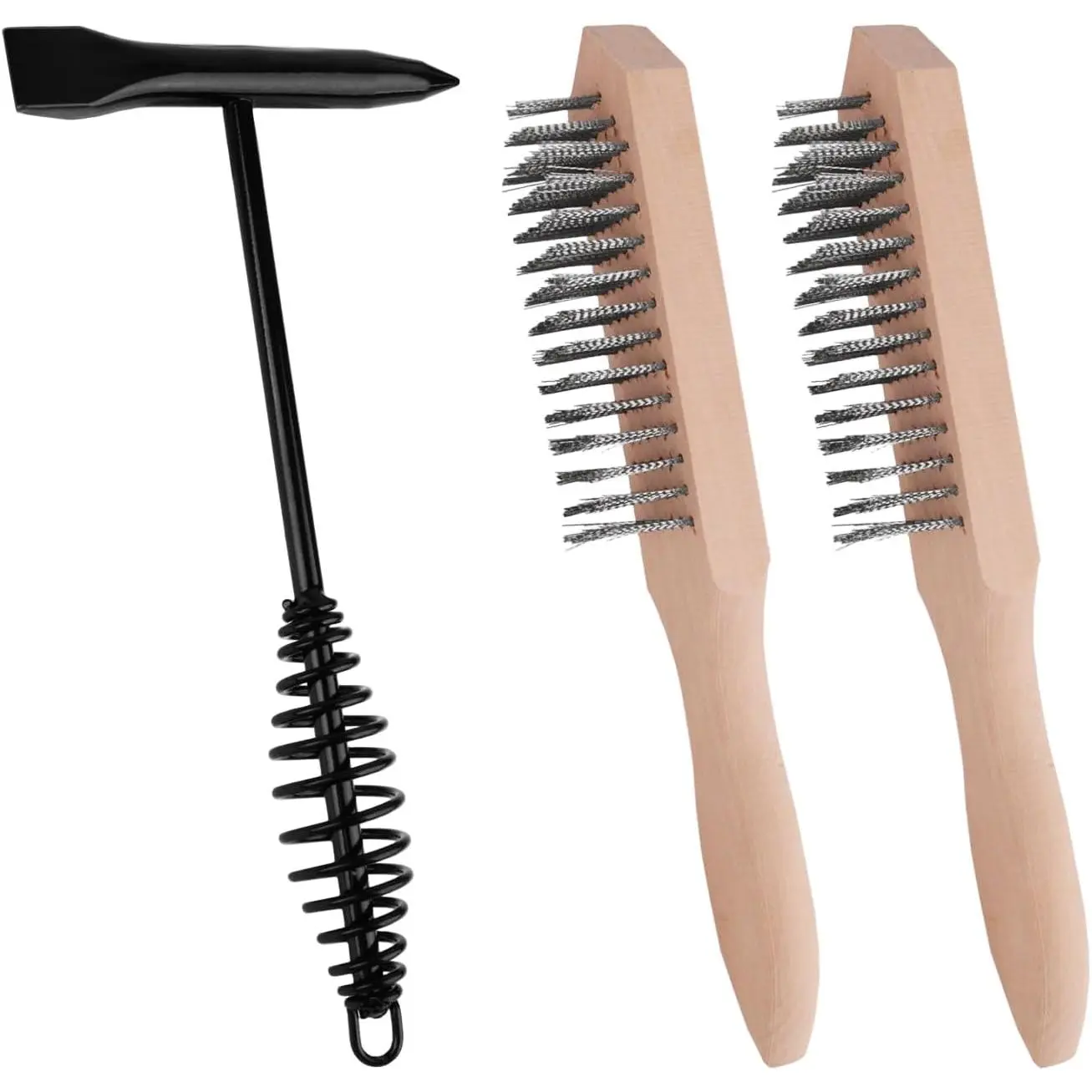 10.5‘’ Welding Chipping Hammer, Spring Handle Hammer with 2 Brushes