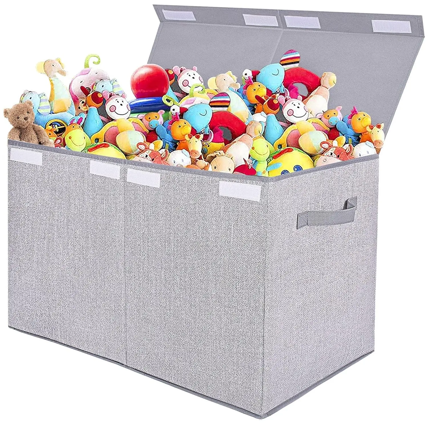 Large Foldable Waterproof Toy Storage Box with Lid, Plush Toy Organizer Chest, Water Proof