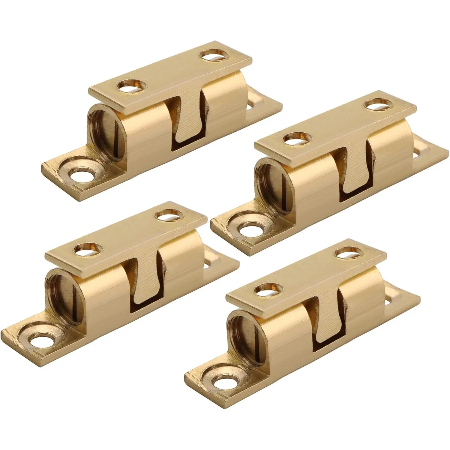 40mm Brass Double Roller Catch Cabinet Latches Door Catch,,4 Pcs | Solid Metal Cabinet Latches and Catches,Adjustable Double Ball Tension Roller Catch Latch Cabinet Door Latches