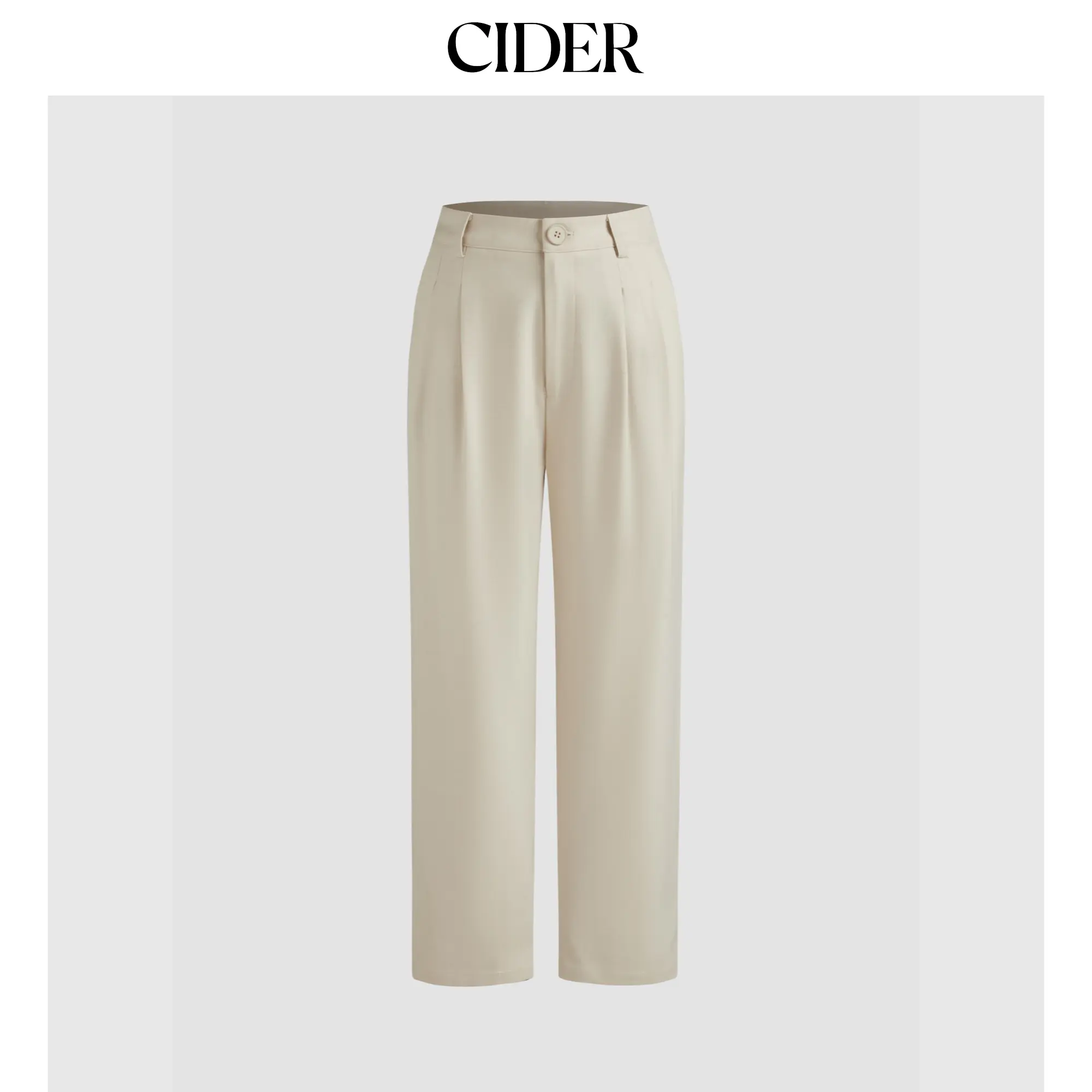 Cider [size 2-10] Wool-blend Mid Rise Solid Cropped Tapered Trousers