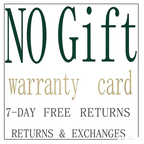 No Gift Included, Warranty Card Provided