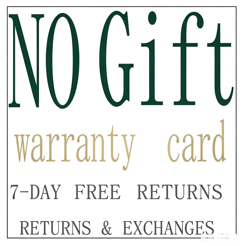 No Gift Included, Warranty Card Provided