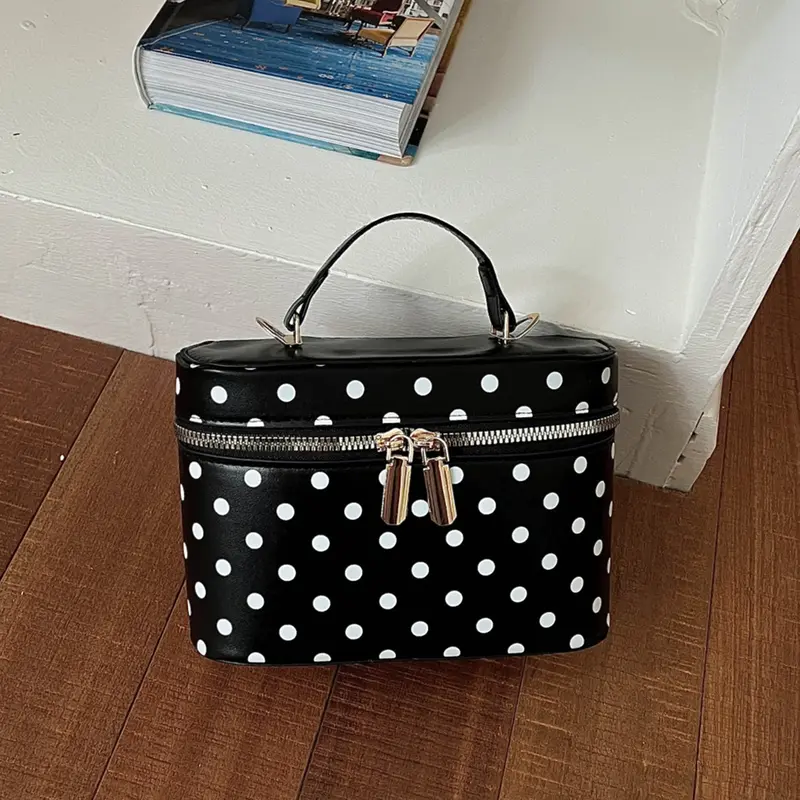 A niche design, delicate polka dot handbag, with an adjustable shoulder strap, perfect for one shoulder. For daily work, traveling, or as a crossbody bag Bags Crossbody