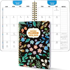 2026-2030 5 Years Monthly Planner, 60 Months Schedule Organizer, A5 Size Spiral Bound Notepad with Calendar and To Do List