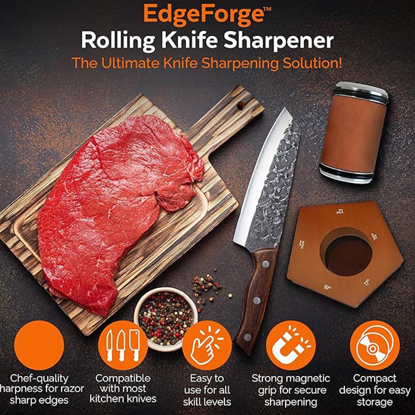 5-sided Rolling Wheel Knife Sharpener, 1 Set 4-angle Sharpening Knife Sharpener with Fixing Disc & Roller, Easy To Use Knife Sharpening Tool for Kitchen