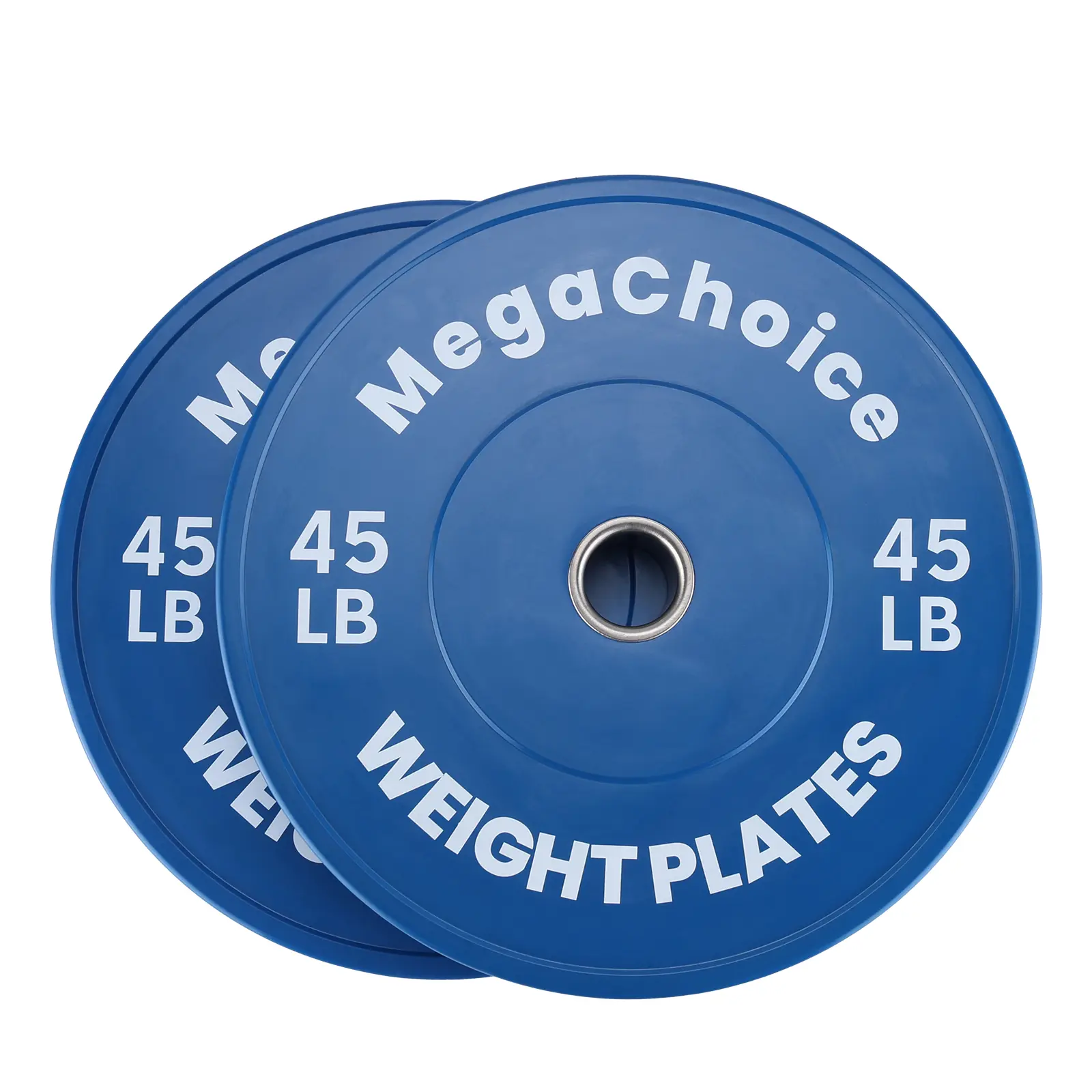Durable Low-Noise Rubber International Sports Games Bumper Plates Set – 2-Inch Barbell Weight Plates for Strength Training & Weightlifting, Ideal for Home Gym & Cross-Training – 2 Pcs 45LB