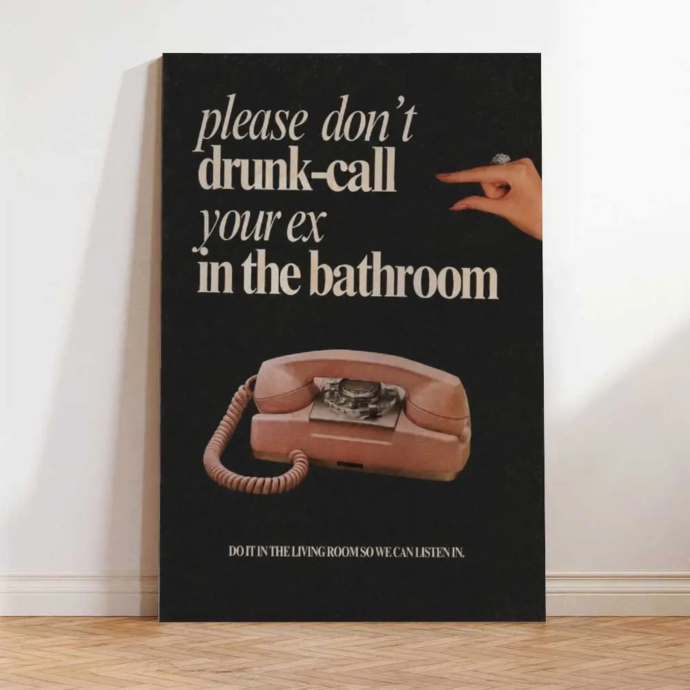 [Up to 65% Off][Artistic Vintage Retro Paper Print, Funny Quote Graphic Wall Decor, Girly Bathroom and Bedroom Decor, Unframed Home Accent, Dorm Room Decor, Apartment Decor, Bathroom Wall Art, Back-to-School Gift