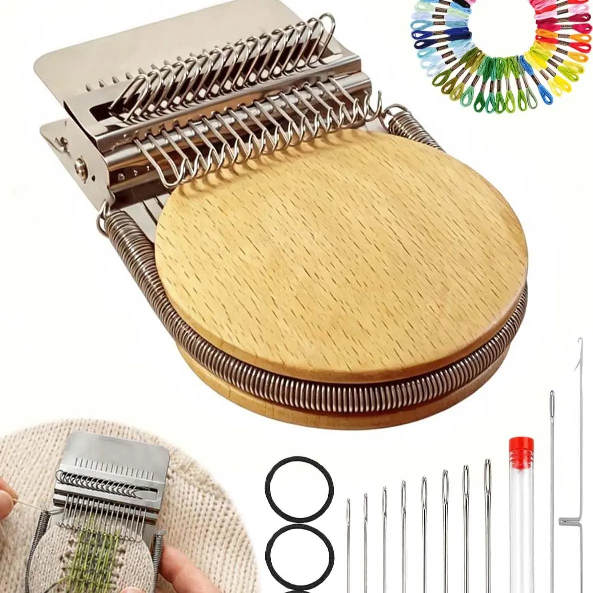 Knit Patch Tool Kit, Mini Quilting Machine, Small Clothing Repair Weaving Tools, Essential Sewing Accessories for DIY Projects, Sewing Craft Kit