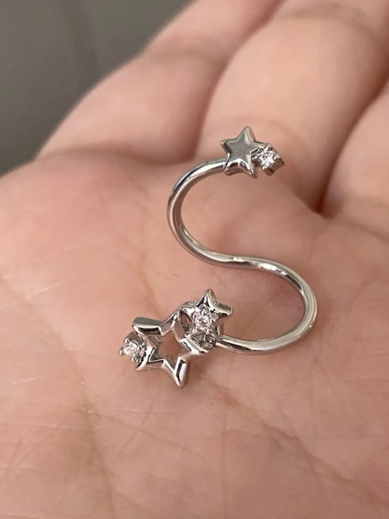 Stackable Star Accent Ear Hoops, Hollow Star Detail Piercing Earrings, Dainty Sparkle Ear Ring Pack, Versatile Trendy Ear Decor For Multiple Ear Holes, Great Gift Choice For Teen And Ladies
