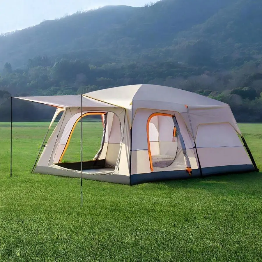 4-6 Person Camping Tent, Waterproof Easy Setup Tents Camping With & Mosquito Net, Tent Lightweight And Spacious Outdoor Camping, Hiking & Beach Trips