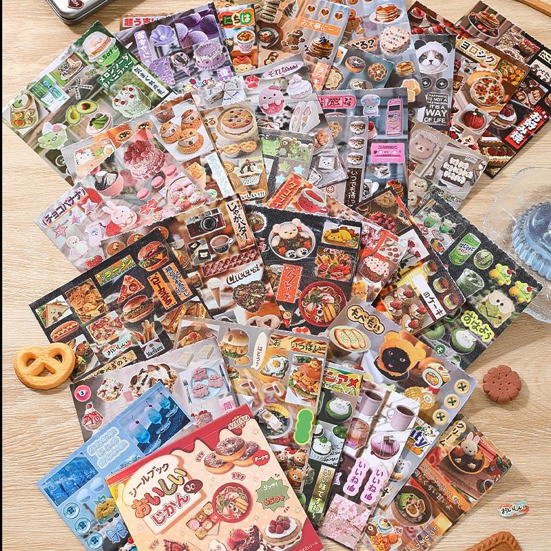 Food Themed Sticker Book, 30pcs/set Cute Food Pattern Stickers, DIY Decorative Sticker for Phone Case, Computer, Guitar, Bag, Water Cup, Scrapbook, Ornaments #TOP PICKS