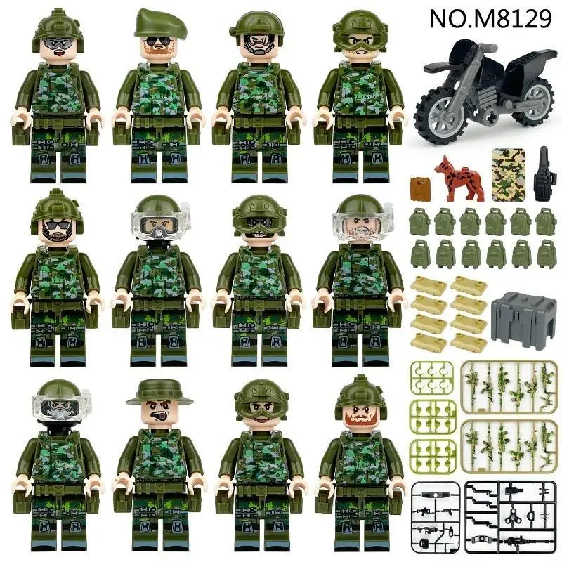 2026 hot item Military Unit Type Military Minifigures Coyote Field Troops Children Building Block Toys Popular toys