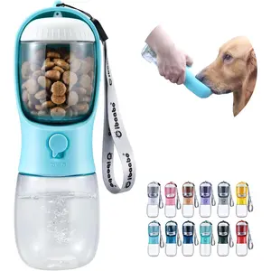Cibaabo Dog Water Bottle with Food Container, Travel Puppy Water Bowl, Portable Pet Dispenser, Dog Gift Stuff Accessories Items, Puppy Essentials Necessities for Yorkie Cat Walking and HikingGift