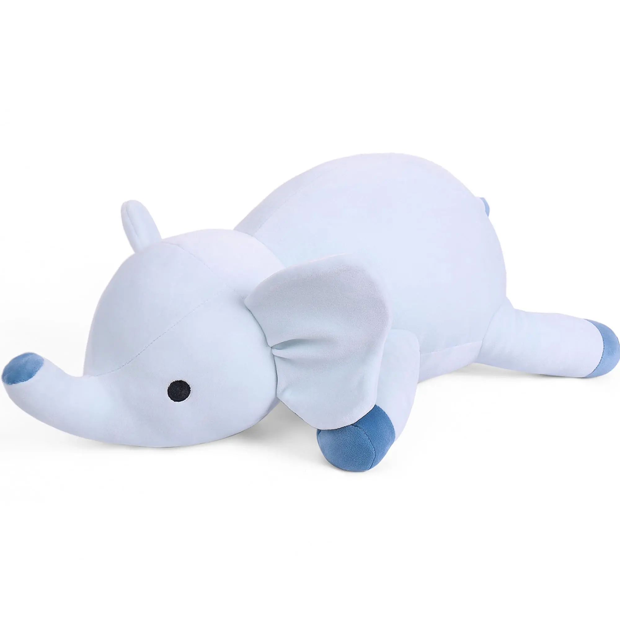WeBingo Weighted Elephant Stuffed Animals 24", 4.2 Pounds Blue Weighted Plush for Kids Adults Boys Girl