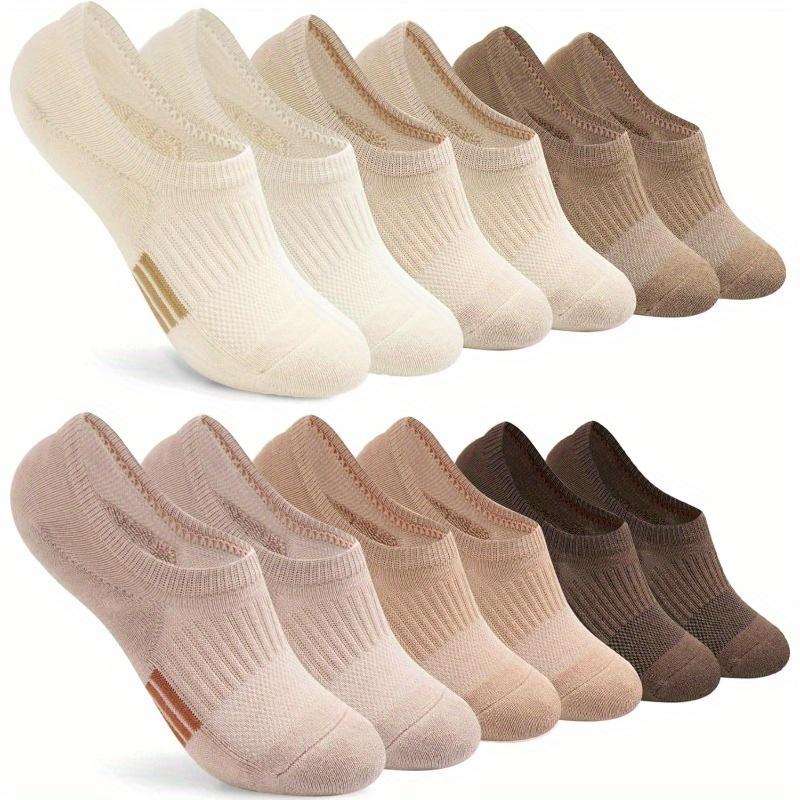 6Pairs/Pack No Show Socks Womens Cushioned Low Cut Athletic Hidden Liner for Sneakers Ankle Invisible Running Socks Womenswear SpringStatements