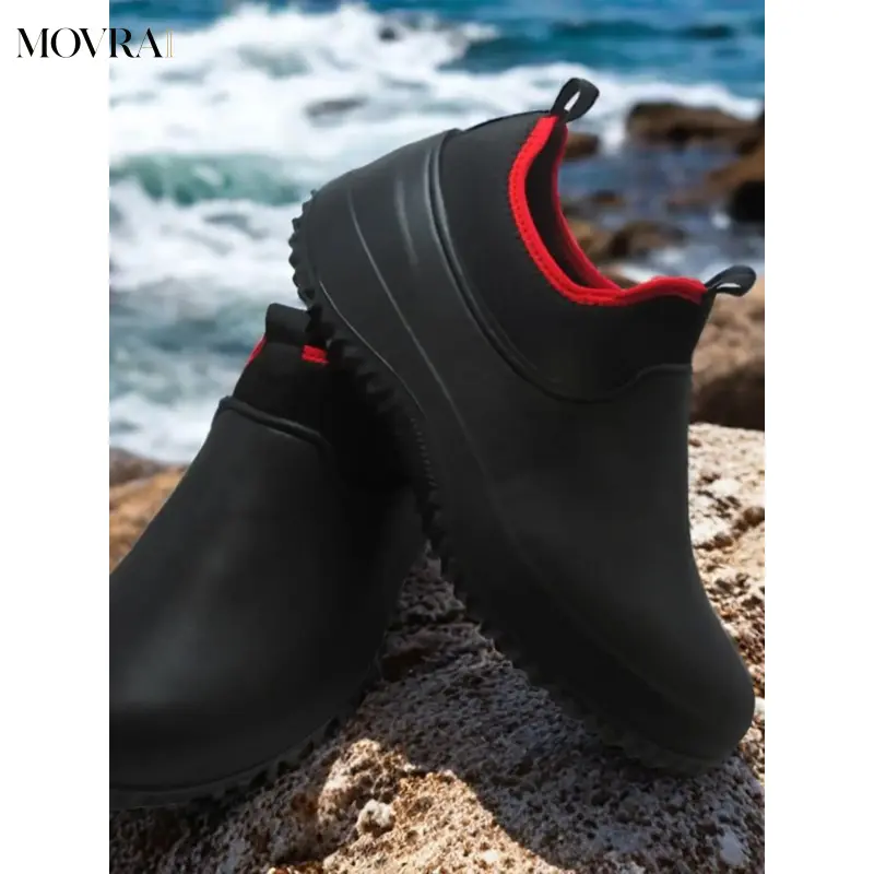 MOVRA1 & Fall Couple Large Size Waterproof-Resistant Rain Shoes, Breathable Comfort-Resistant Outdoor Fishing Car Wash Work Shoes, Comfy Waterproof Footwear, Shoes