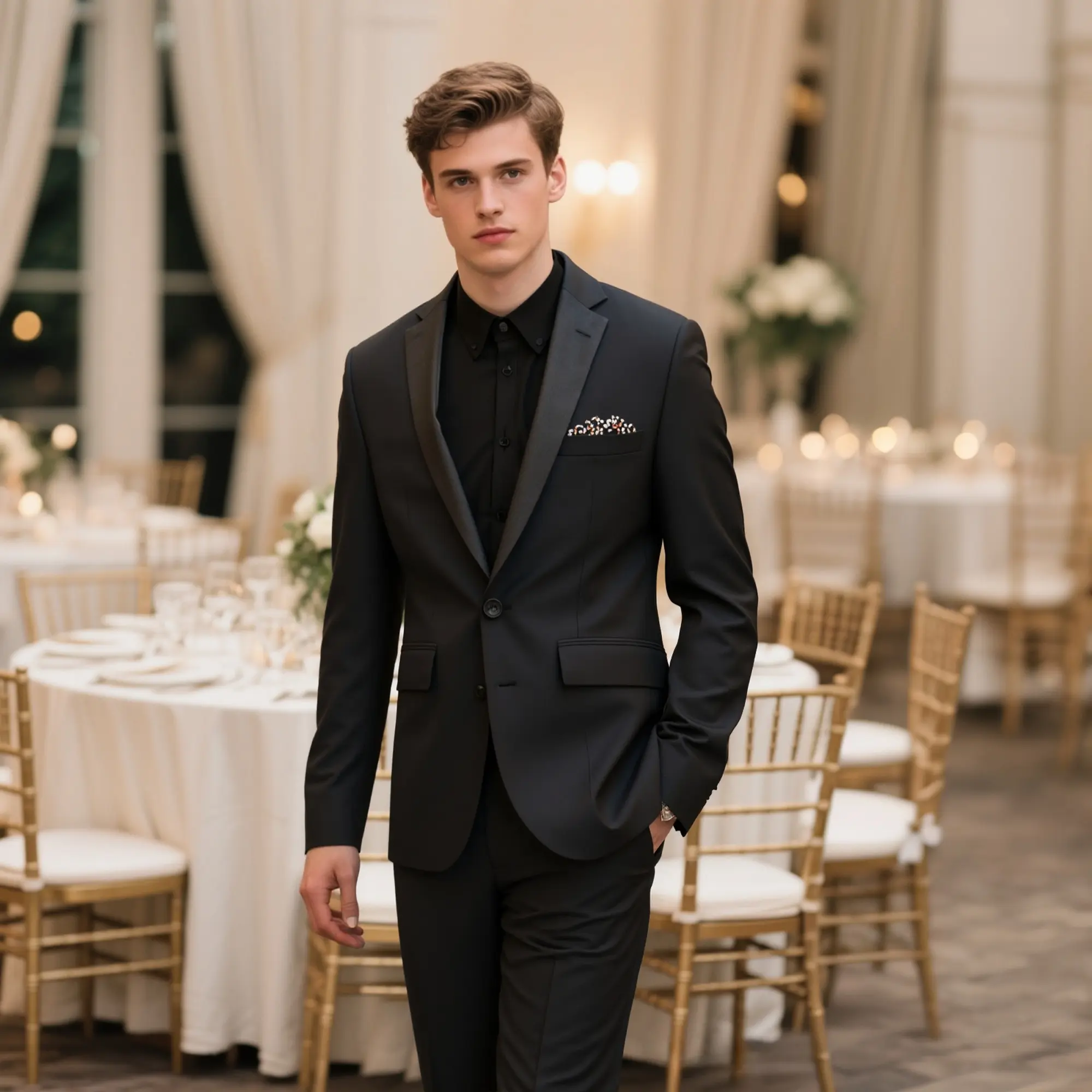 Men's 2-Piece Traditional Office Suit Set - Matching Tailored Blazer & Plain Trouser for Daily Work, Day Meetings, Evening, Formal