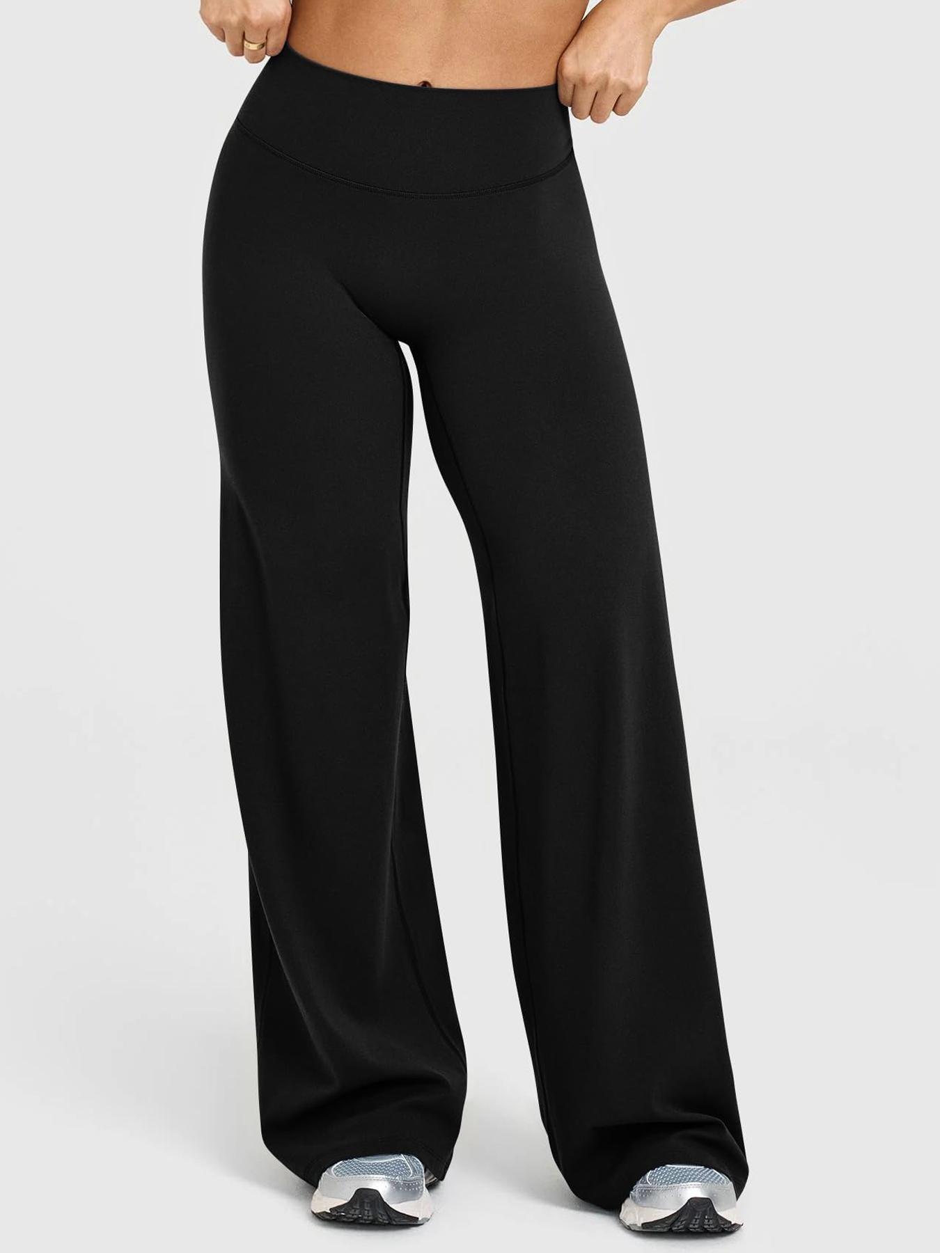 30'' Inseam Loose Casual Straight Leggings for Women, Workout Leggings Womens No Front Seam Straight Leggings High Waist Buttery Gym Yoga Pants, Yoga Pants Women High Waist Stretch Casual Soft Straight Leg Bottoms, Fitness Yoga Pants