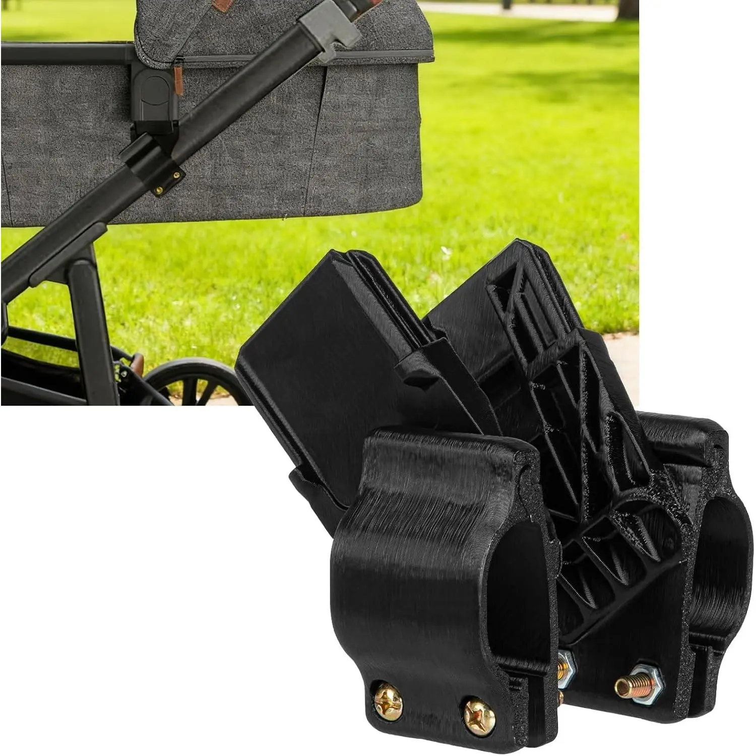 Upper Bassinet Conversion Kit Compatible with UPPAbaby Vista V2/V3, Secure Bolt-On Bassinet Adapter for Rumble Seat Below, Safe Upper Frame Mount for Toddler + Bassinet