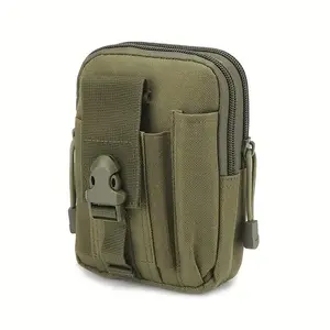 Men's Tactical Molle Pouch - Durable Nylon, Lightweight & Adjustable Waist Bag for Outdoor Activities - Black, Casual Utility Holster with Multiple Compartments for Everyday Carry