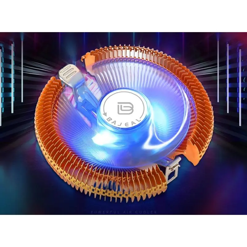 Glowing CPU Cooling Fan Multi Platform CPU Cooler Compatible With Intel 775 1155 AMD Desktop Computer Processor
